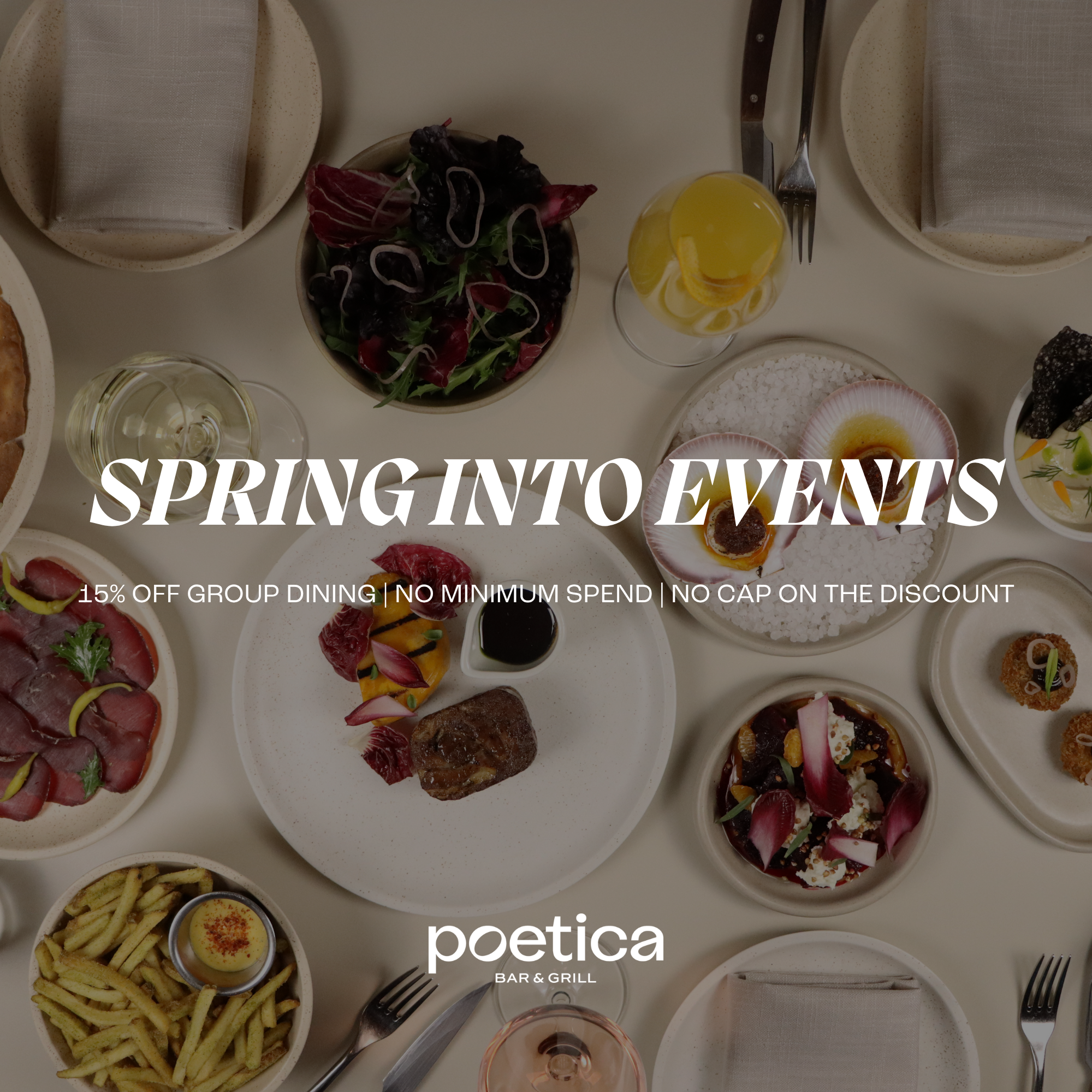 Spring Into Events: 15% Off Group Dining